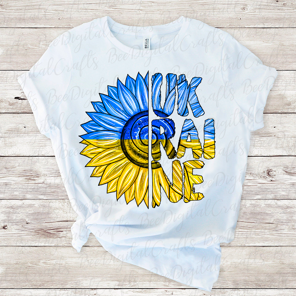 Sunflower Ukraine sublimation design