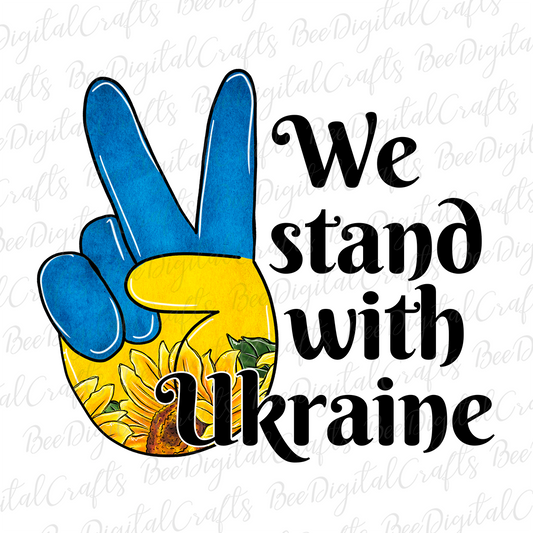 We stand with Ukraine sublimation design