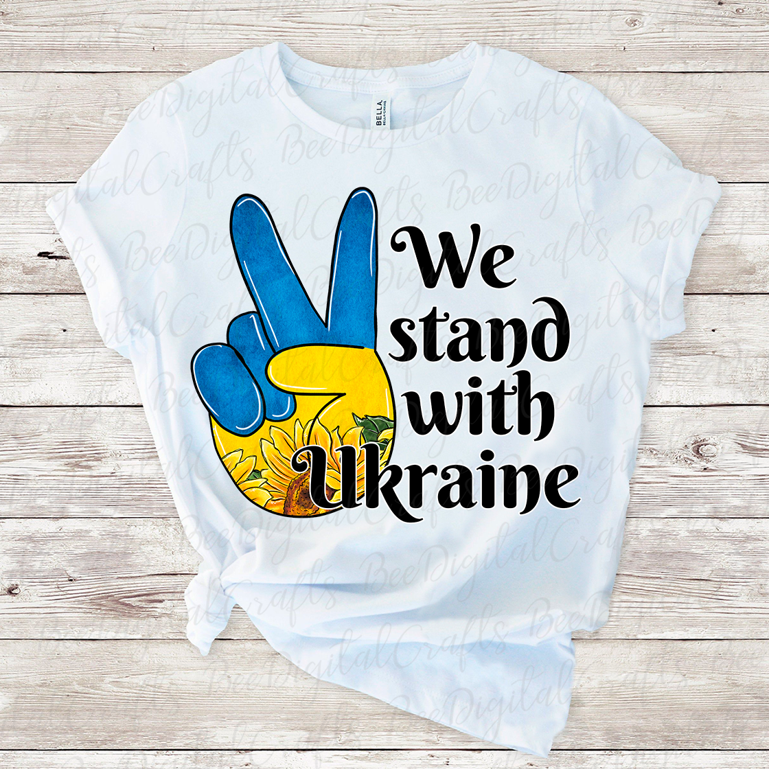 We stand with Ukraine sublimation design