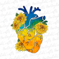 Sunflower heart Ukraine sublimation design