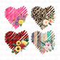 Floral heart background sublimation design