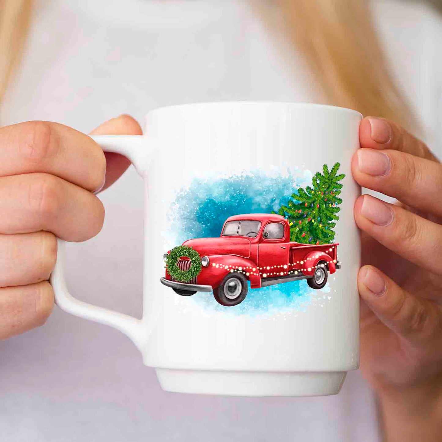 Christmas tree truck sublimation design