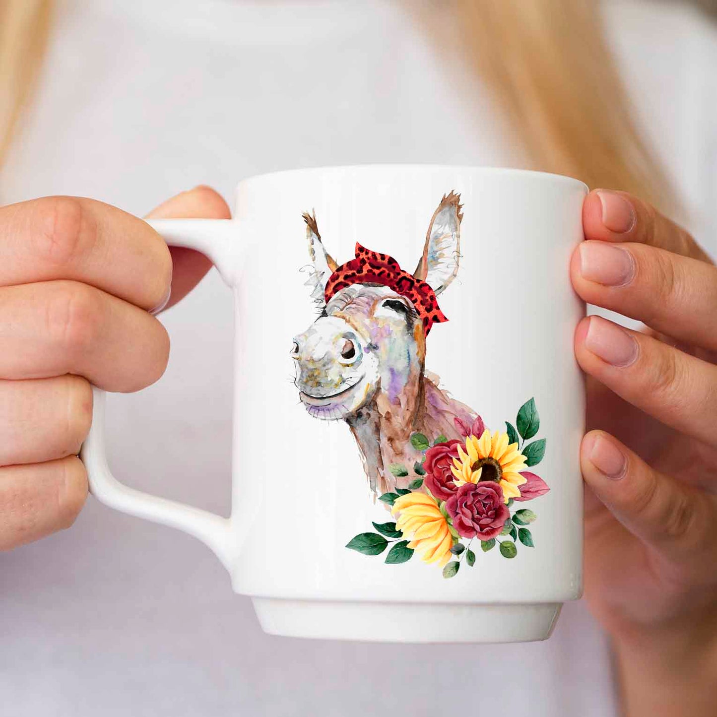 Donkey sunflower sublimation design