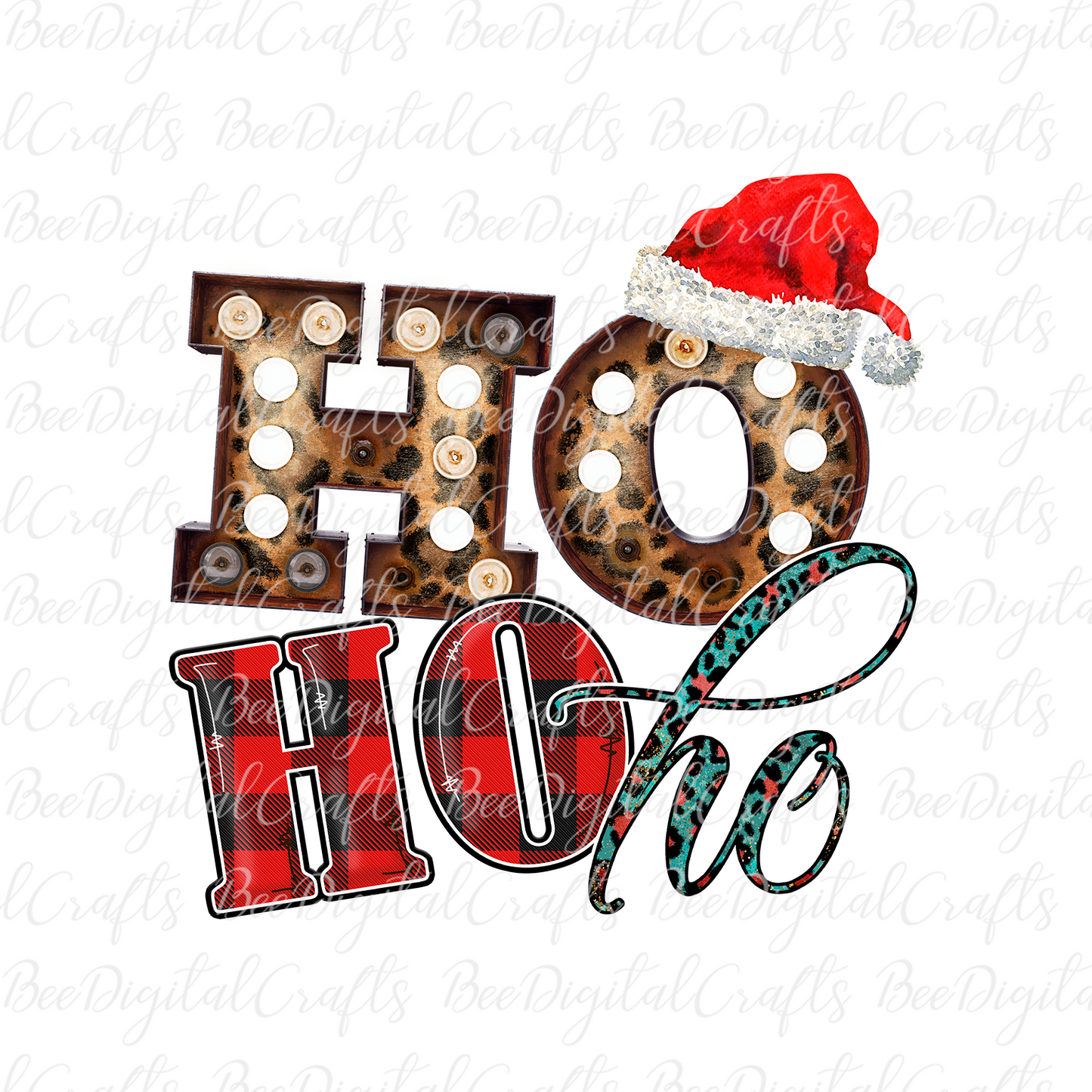 Ho ho ho Christmas sublimation design