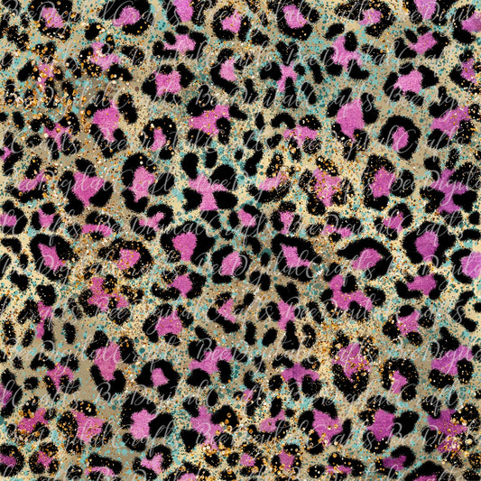 Pink leopard pattern sublimation design