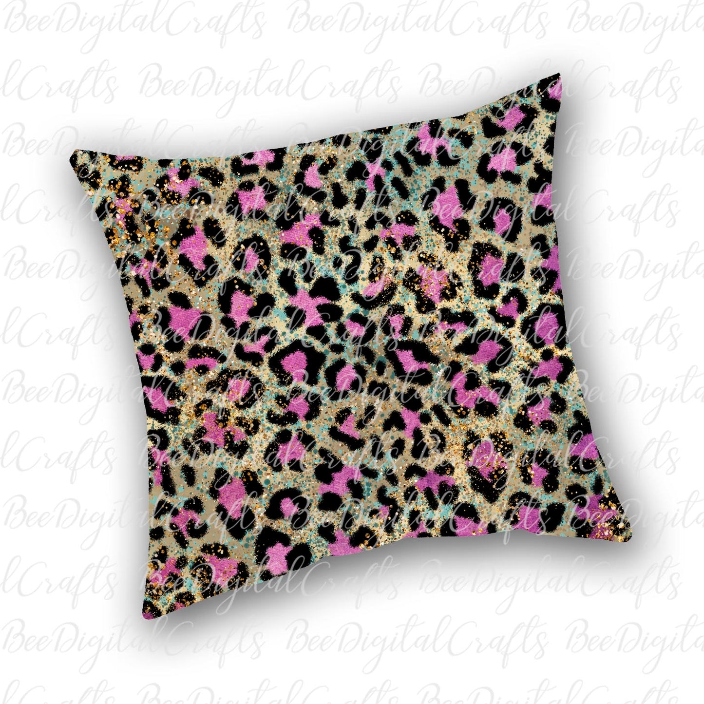 Pink leopard pattern sublimation design