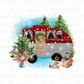 Christmas camper sublimation design