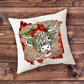 Christmas highland cow with candy cane sublimation design