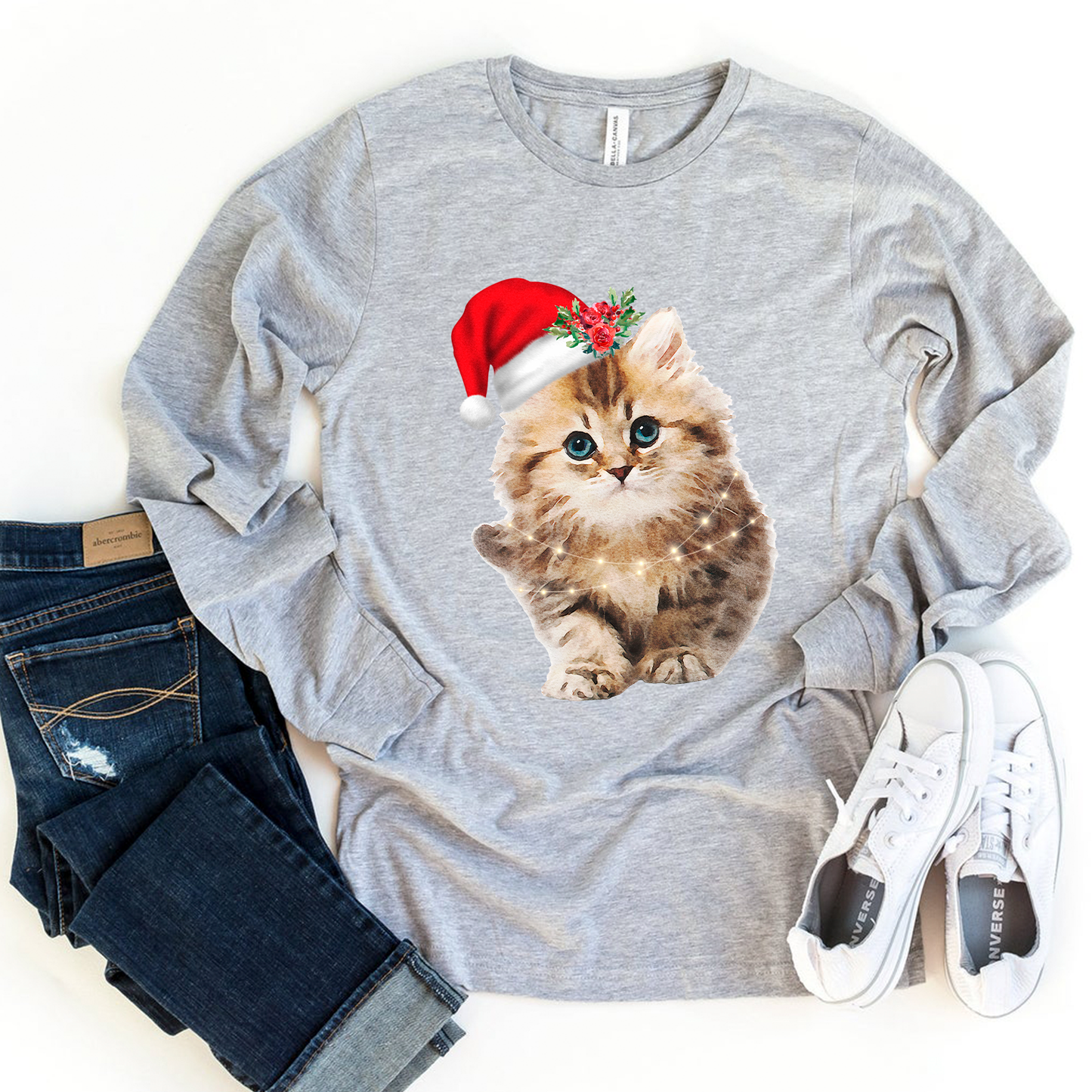 Christmas cat sublimation design