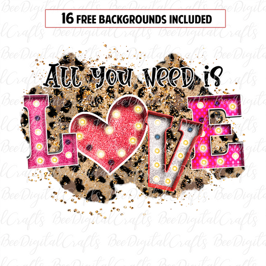 All you need is love sublimation design