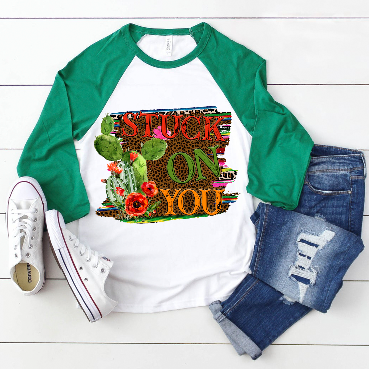 Stuck on you sublimation design