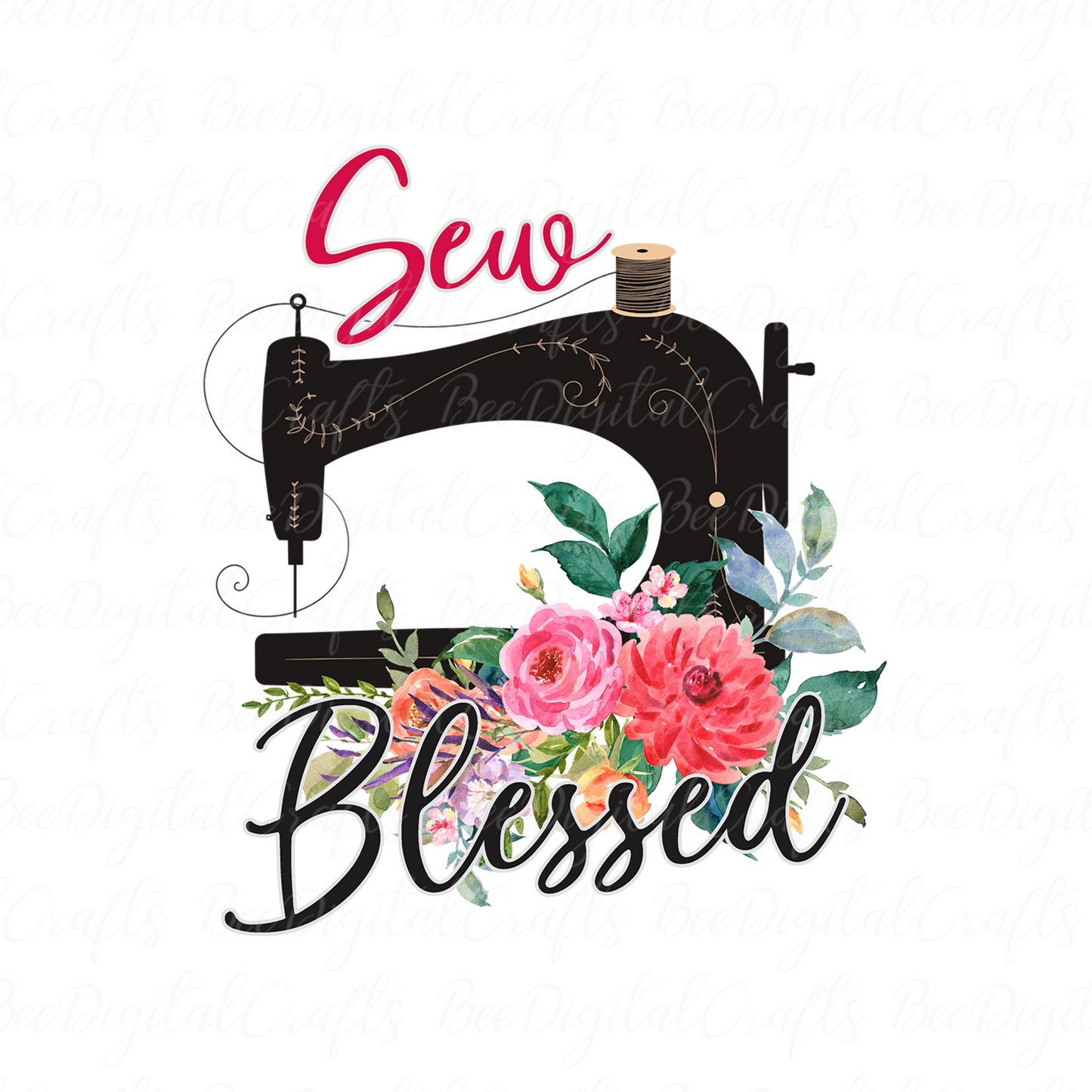 Sew blessed sublimation design