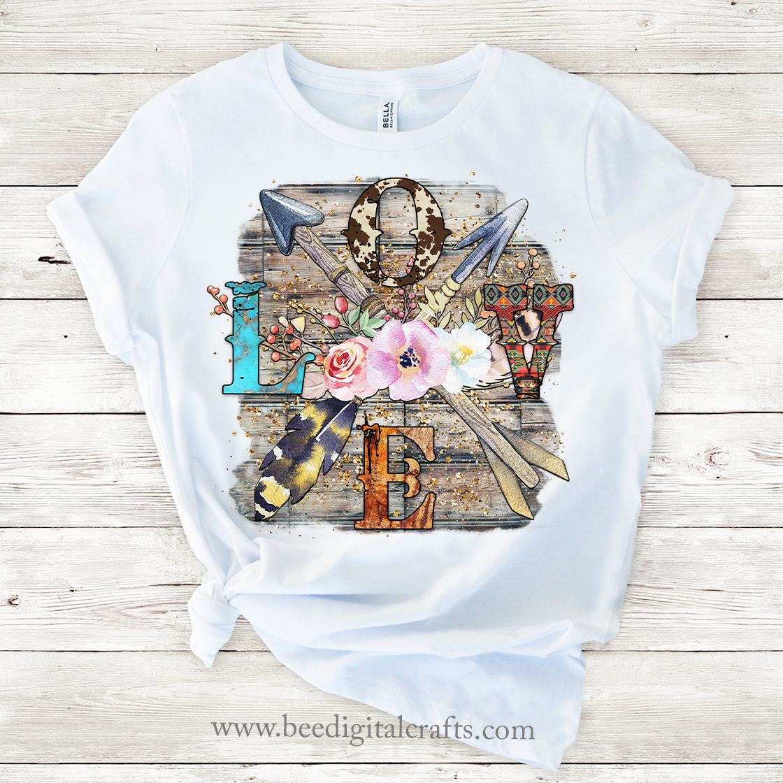 Love boho sublimation design