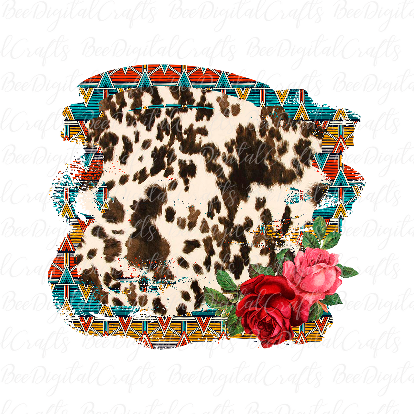 Cowhide background sublimation design