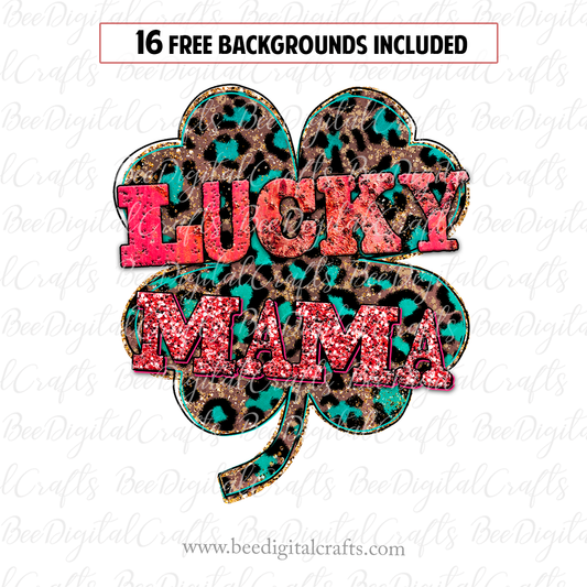 Lucky mama sublimation design