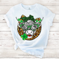 St. Patrick highland cow sublimation design