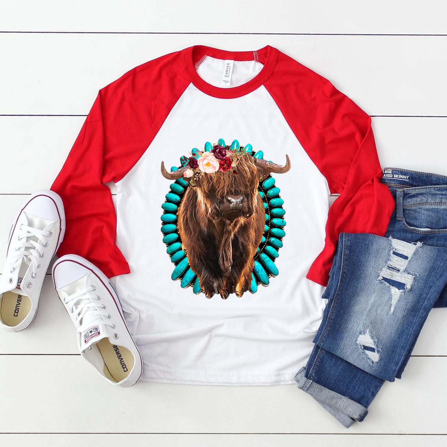 Highland cow sublimation design