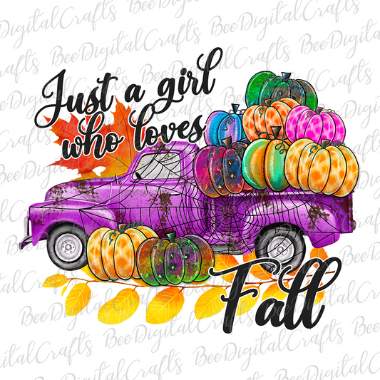 Just a girl who loves fall sublimation design