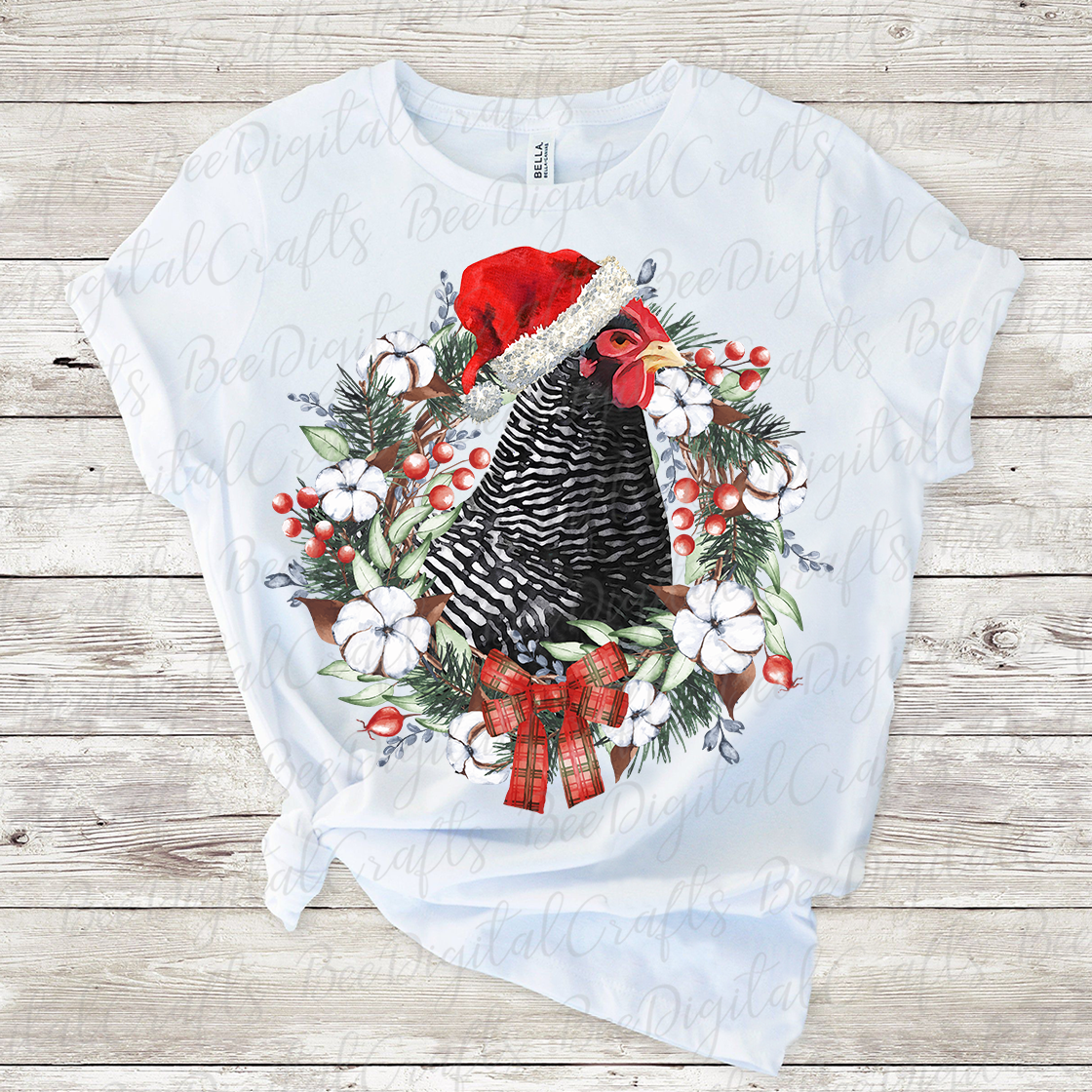 Christmas chicken sublimation design