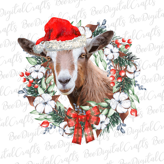 Christmas goat sublimation design