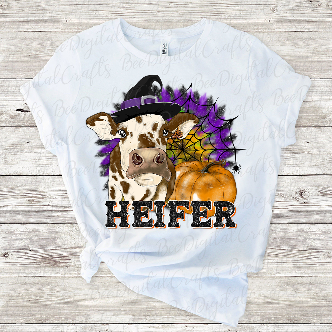 Halloween heifer sublimation design