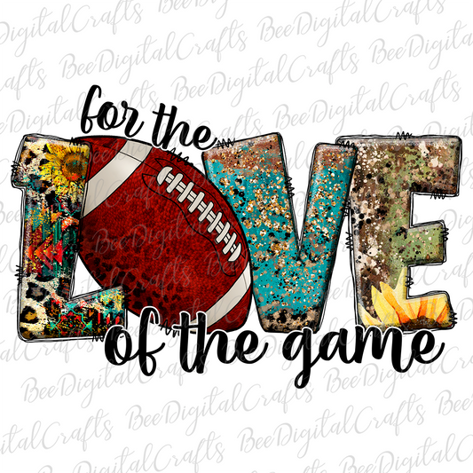 For the love of the game sublimation design