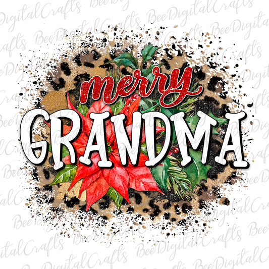 Merry grandma sublimation design