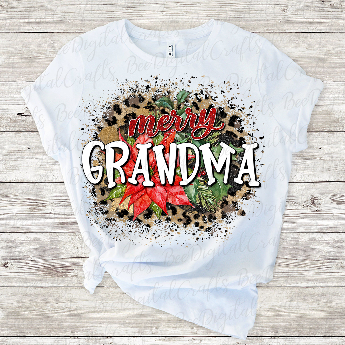 Merry grandma sublimation design