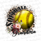 Softball grandma sublimation design