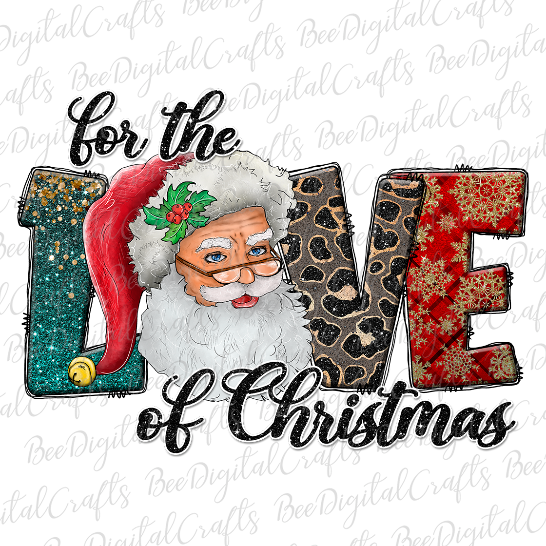 For the love of Christmas sublimation design