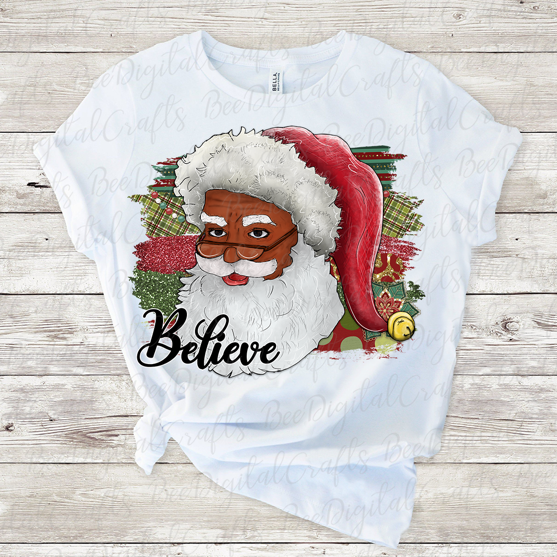 Believe Santa sublimation design