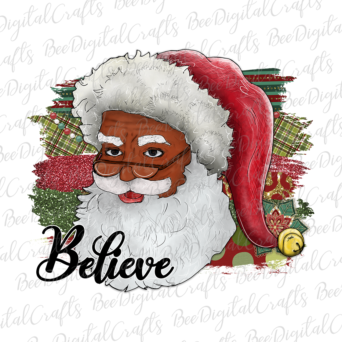 Believe Santa sublimation design