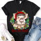 Christmas pig Merry and bright sublimation design