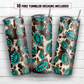 Cowhide turquoise 20 oz skinny tumbler sublimation design