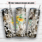 Cow skull sunflower 20 oz skinny tumbler sublimation design