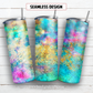 Peacock glitter 20 oz skinny tumbler sublimation design