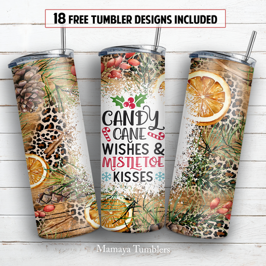 Christmas 20 and 30 oz skinny tumbler sublimation design