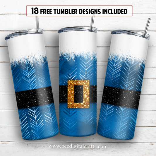 Christmas Santa 20 oz skinny tumbler sublimation design