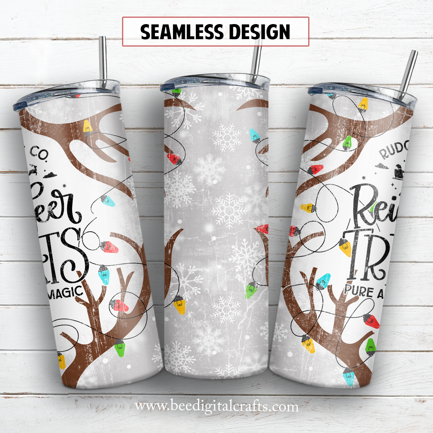 Christmas 20 oz skinny tumbler sublimation design