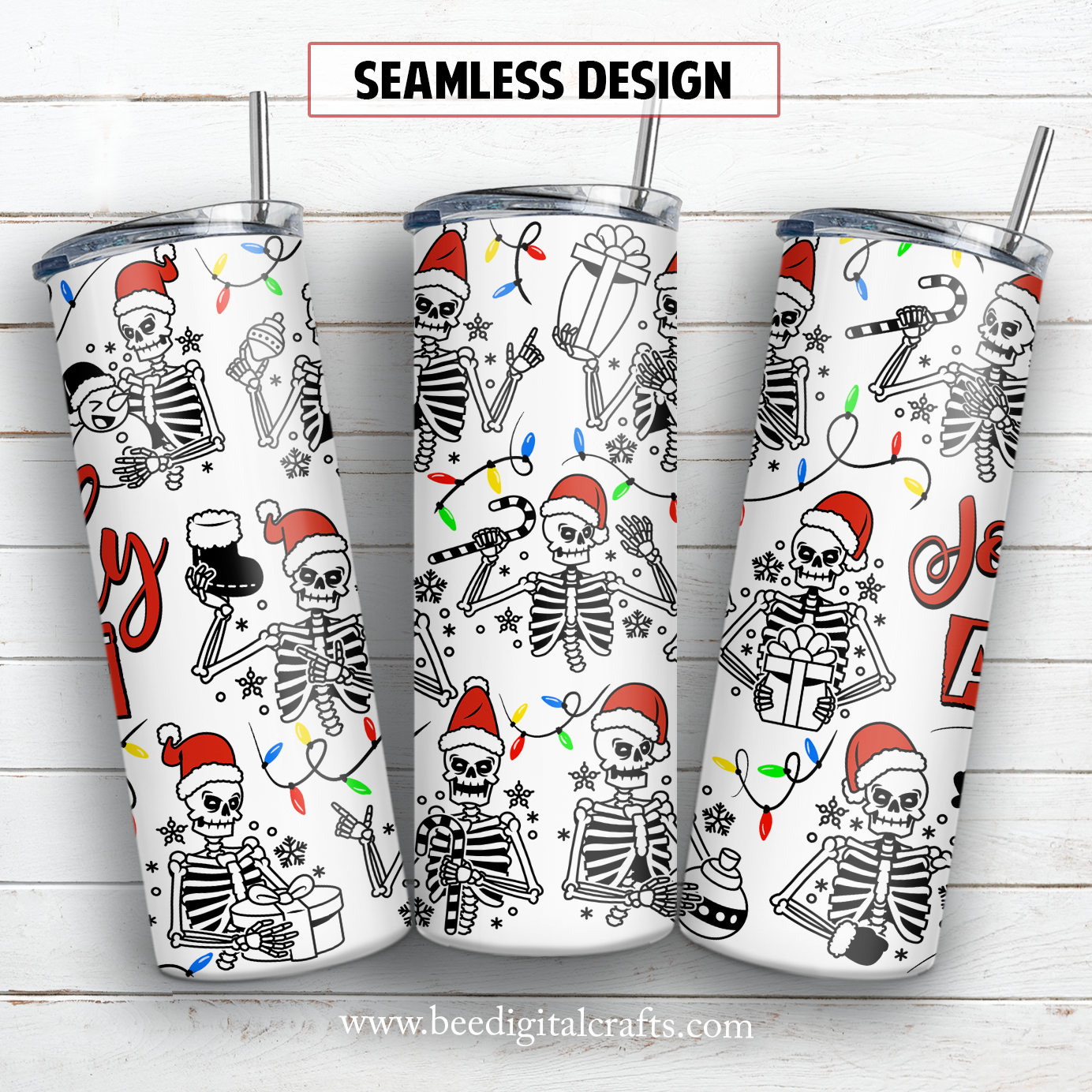 Jolly af 20 oz skinny tumbler sublimation design