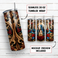 Stained glass Virgin Mary 20 oz skinny tumbler sublimation design