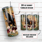 Horse 20 oz skinny tumbler sublimation design