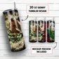 San Judas Tadeo 20 oz skinny tumbler sublimation design