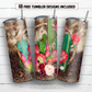 Cactus 20 oz skinny tumbler sublimation design