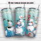 Snowman 20 oz skinny tumbler sublimation design