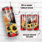 Chicken 20 oz skinny tumbler sublimation design