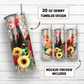 Chicken trio 20 oz skinny tumbler sublimation design