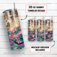 Cowhide 20 oz skinny tumbler sublimation design