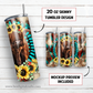 Highland cow 20 oz skinny tumbler sublimation design