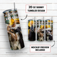 Cows and sunflower 20 oz skinny tumbler sublimation design